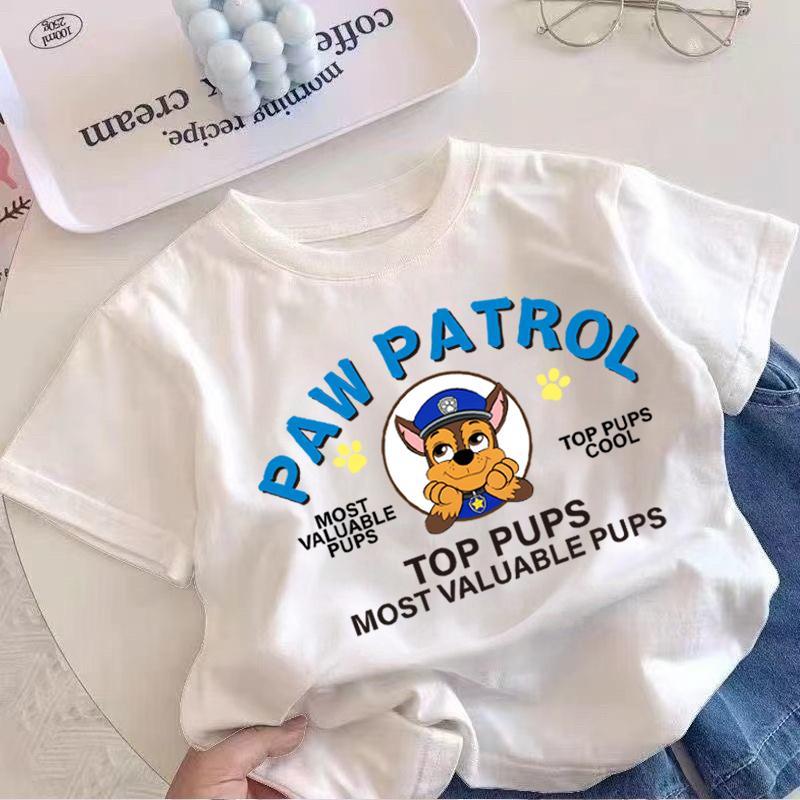 Mặc thoải mái, bé yêu New summer style, Paw Patrol áo thun ngắn tay.