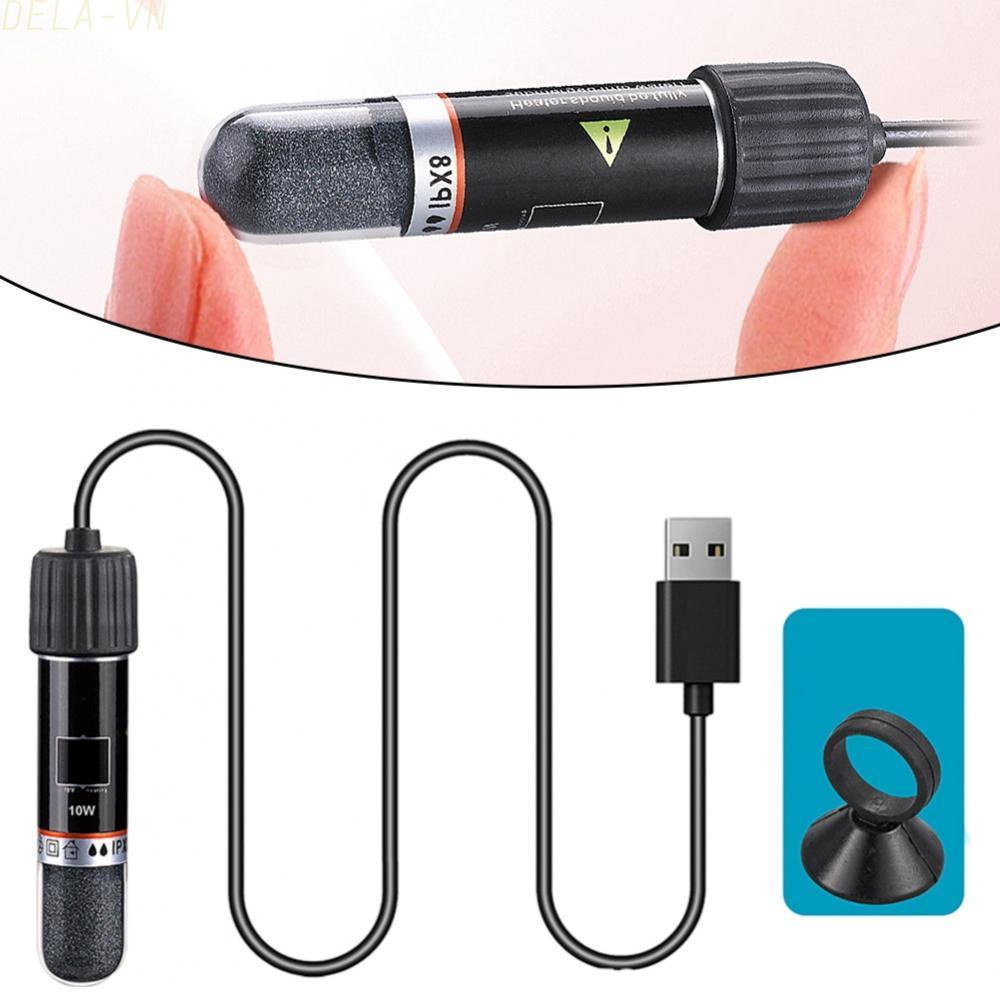 Small Aquarium Heater 10W Power Black Gold Sand Filled For Less Than 25 Liters#DELA