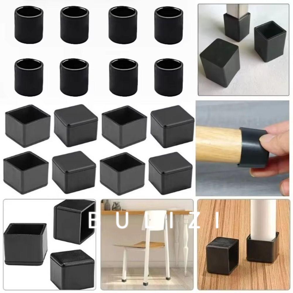 Mũ chân ghế BULIZI, Mũ chân bàn tròn vuông, Đen