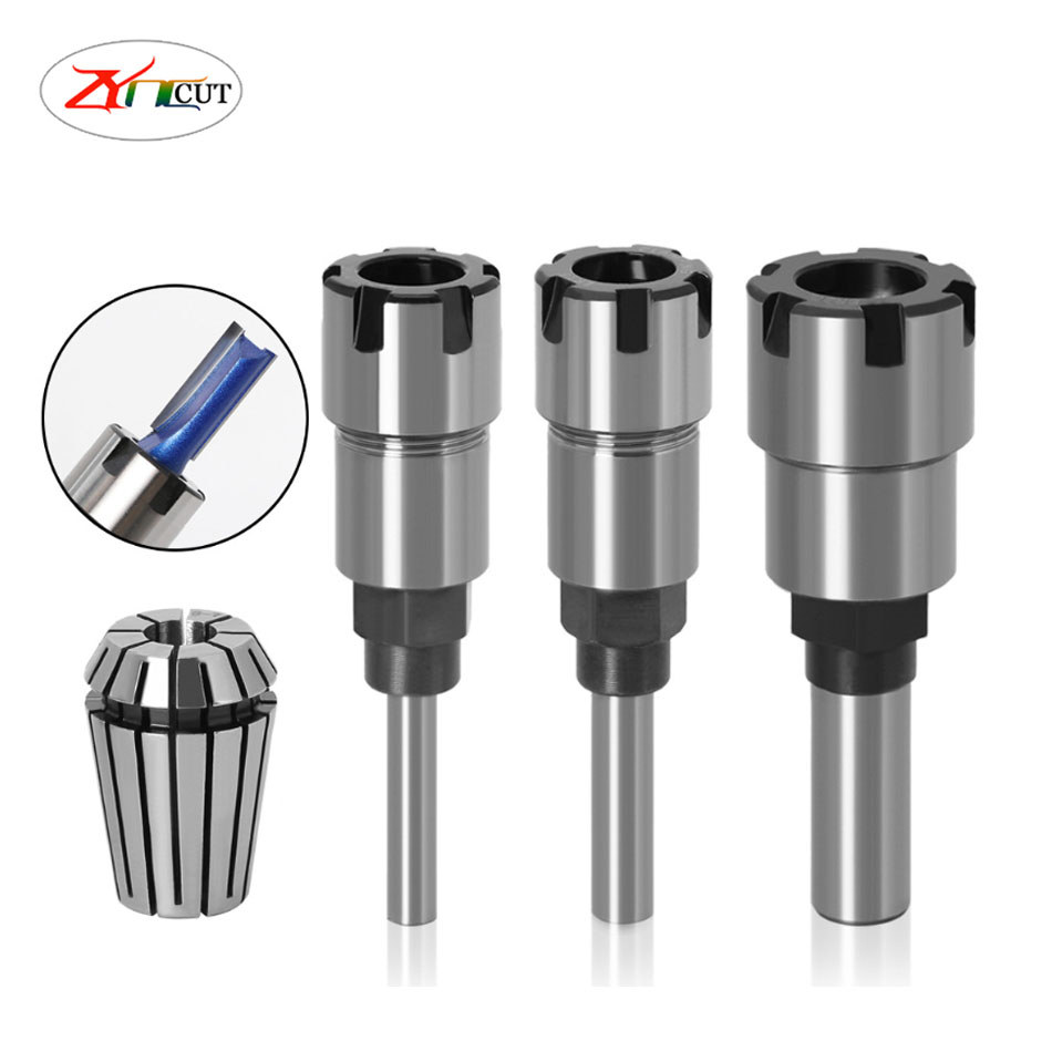 Phay Cắt Nối Dài Thanh 1 / 4in 8mm 1 / 2in Tay Cầm Máy Khắc ER16 ER20 chuck Nối Dài Thanh