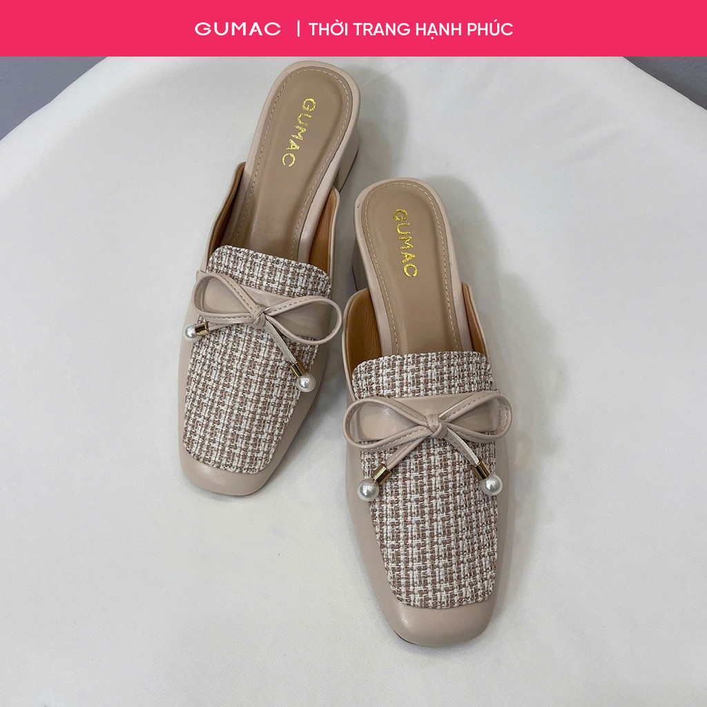 Giày sục GUMAC phối bố caro GF12068