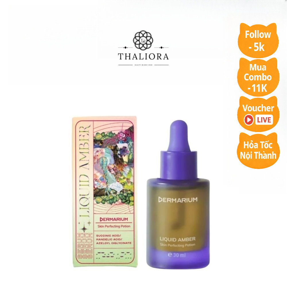 Serum Dermarium Liquid Amber tinh chất kiềm dầu giảm viêm hạn chế thâm mụn 10ml 30ml