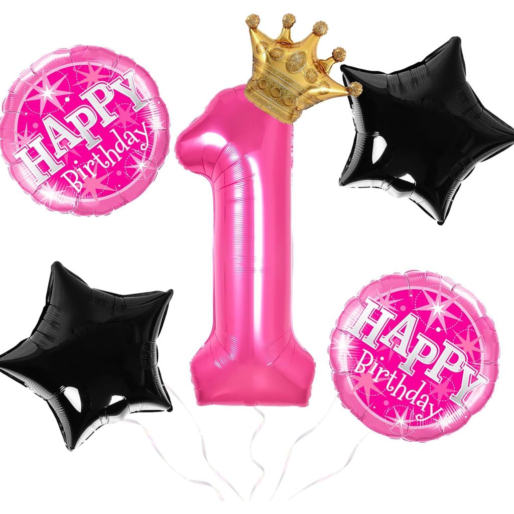 Pink Baby Boss 1 Bóng Bay Cho Bé Gái Trang Trí Tiệc Boss, Màu Hồng Boss Bé Gái Châu Phi Trang Trí Si