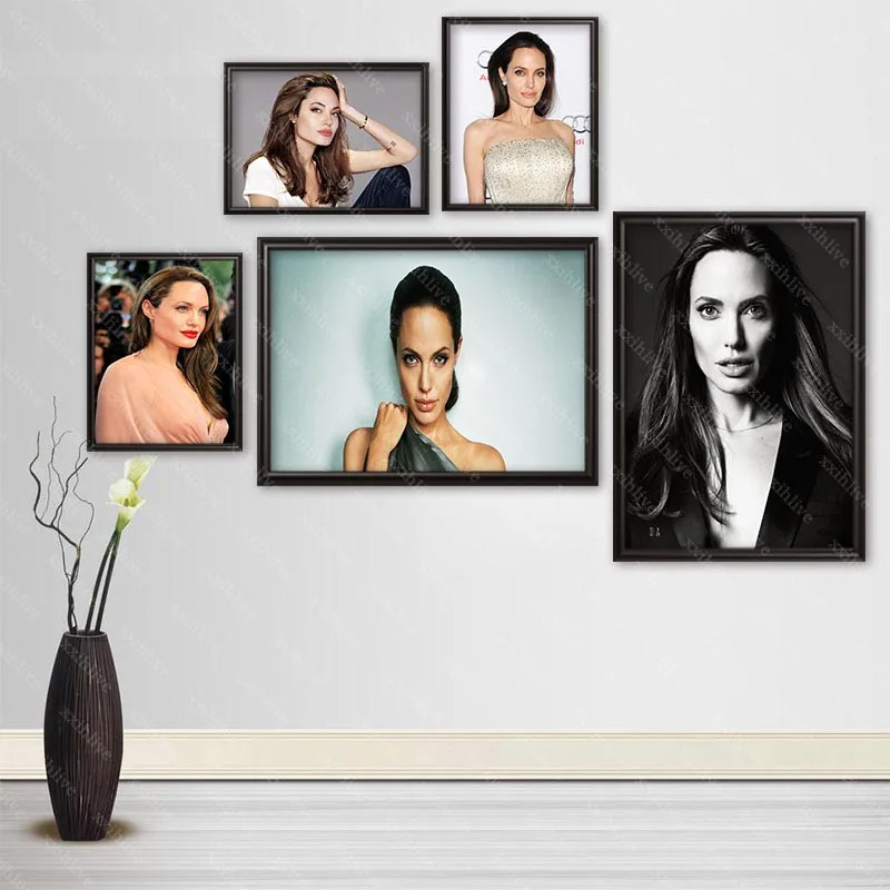 Tranh Canvas Nữ Diễn Viên Tranh Treo Tường Angelina Jolie Áp Phích Và In Hình Treo Tường Hình Ảnh Tr