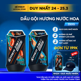 [MỚI] Tắm Gội Sạch Gàu 3in1 Xmen Everest Coffee & Aqua Sport 350G -Với 3X Tác Động Sạch Gàu Nhờn Ngứa,Mùi Hương Nam Tính