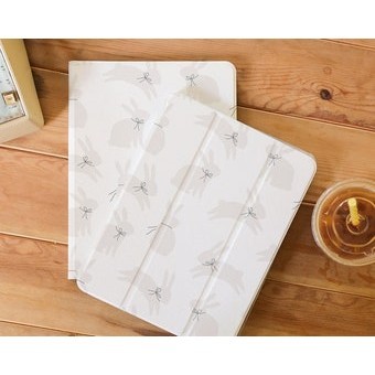 Ốp lưng iPad trắng thỏ dễ thương, Ốp lưng iPad 2 / 3 / 4, iPad Air 4 / 5 iPad 10 10.9 "2022 iPad Pro