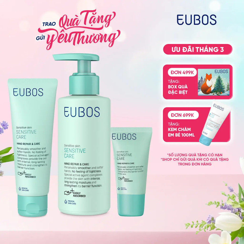 Kem dưỡng da tay EUBOS giúp làm mềm da và mịn màng, cung cấp dưỡng ẩm chuyên sâu, an toàn cho làn da