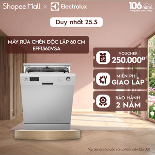 Free giao lắp - Máy rửa chén độc lập Electrolux 60 cm UltimateCare 100 cho 13 bộ chén đĩa EFF1360VSA