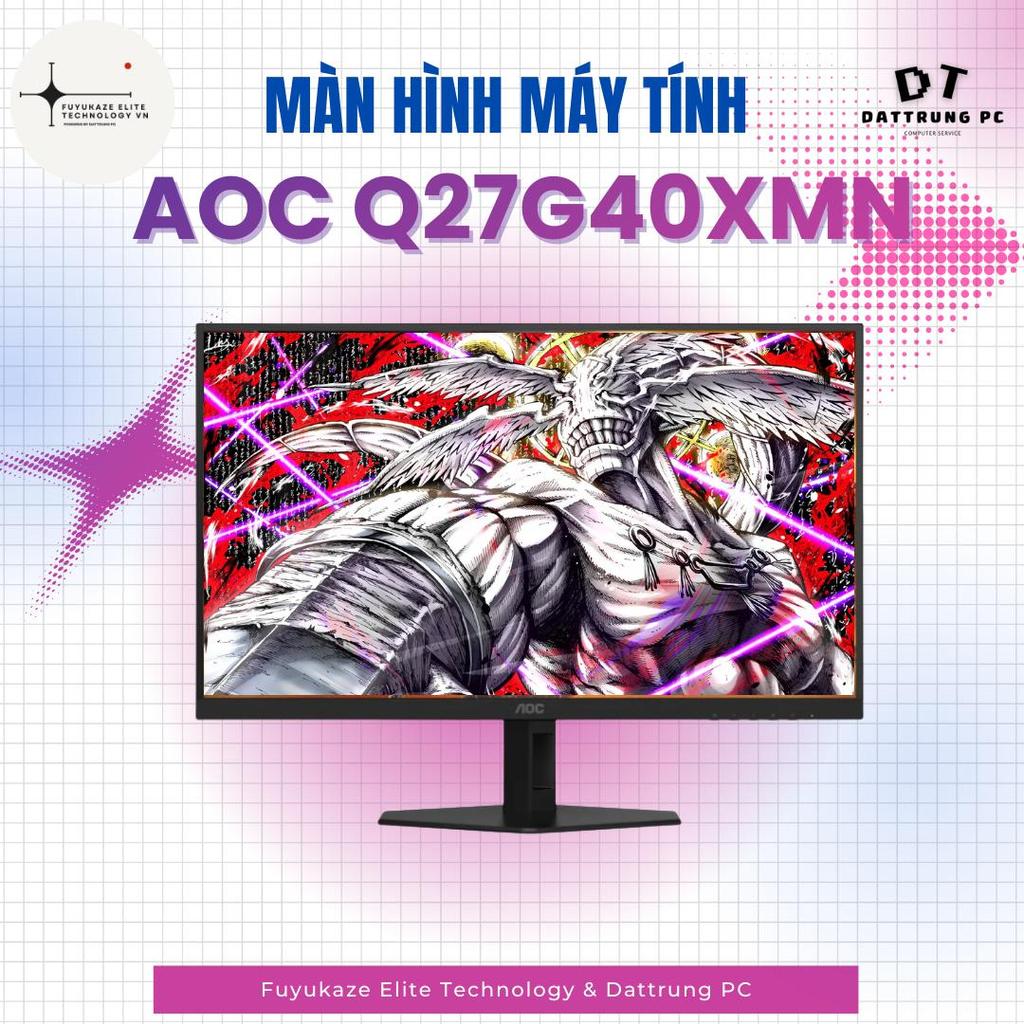 [Fuyukaze Elite Tech] Màn Hình AOC Q27G40XMN 27" | Mini-LED Fast IPS - 2K 180Hz - Đỉnh Cao HDR 1000