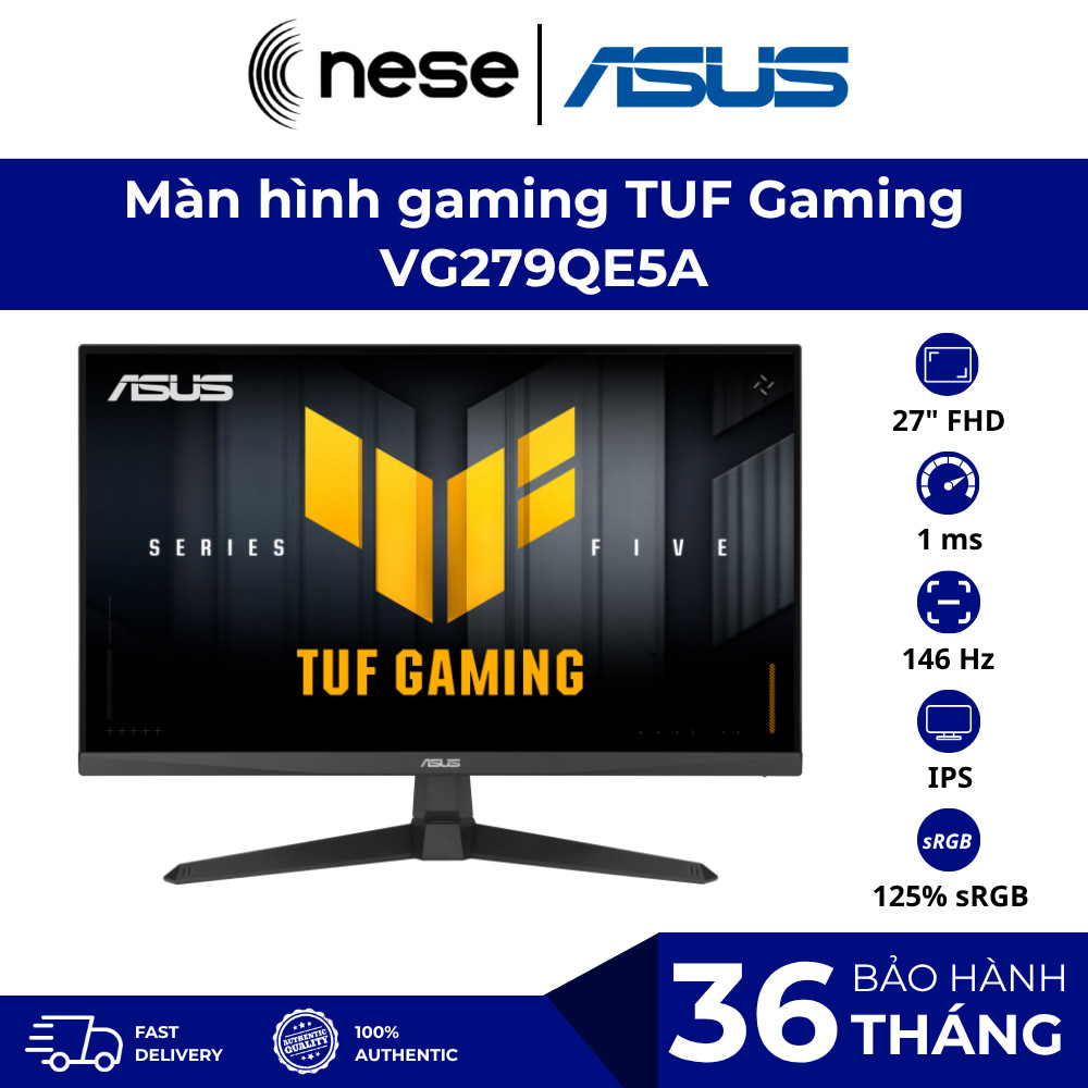 Màn hình gaming ASUS TUF VG279QE5A 27 inch Full HD 146Hz IPS Adaptive Sync - Hàng Chính Hãng