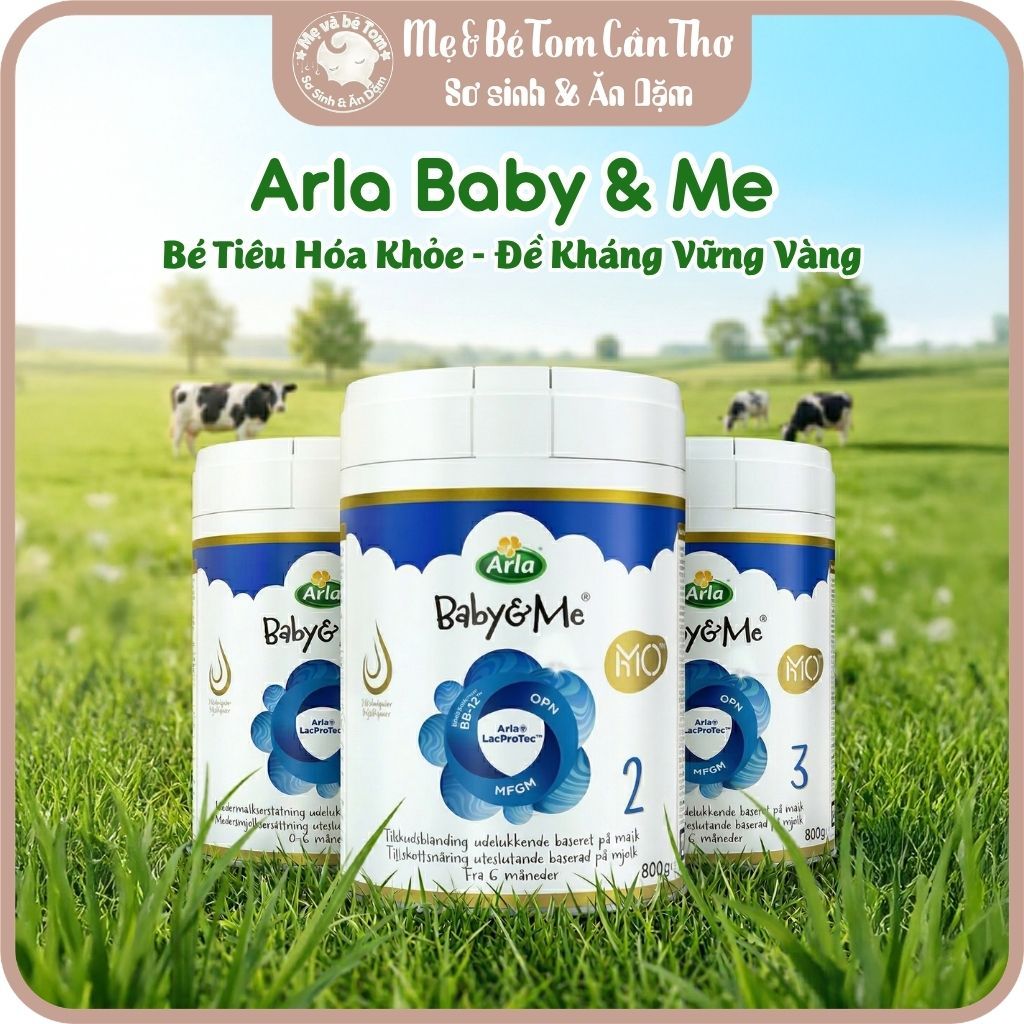 Sữa Arla Baby&Me HMO Bổ Sung 5 HMO, OPN, BB-12-Bé Lớn Khôn Từng Ngày