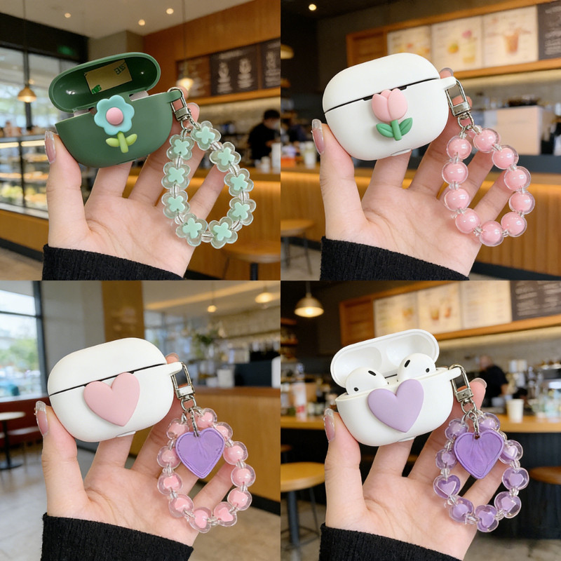 Hộp đựng móc khóa tình yêu thời trang cho Haylou GT1 2022 Vỏ tai nghe silicon