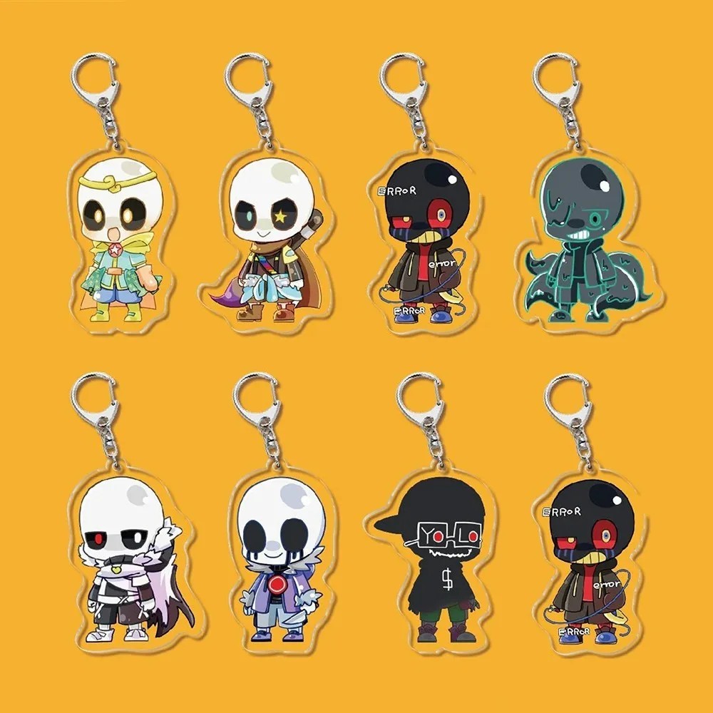 Móc khóa Undertale Sans AU Mica Acrylic hình Sans Error Ink Nightmare trang trí treo balo túi xách q