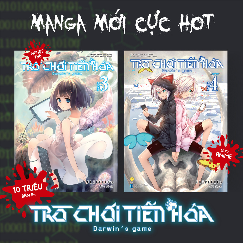Sách - Combo Darwin’s Game – Trò Chơi Tiến Hóa (Tập 3+4) [Nhà sách sáng tạo-379]