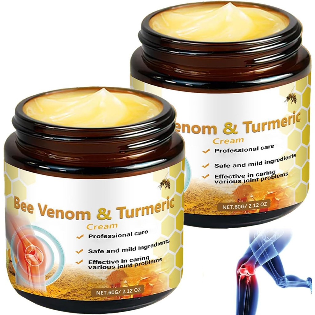 2 Cái Khớp Nọc Độc Ong Chuyên Nghiệp, Ong Nọc Độc & Kem Nghệ, Kem Nọc Độc Ong Tự Nhiên, Hiệu Quả Cho