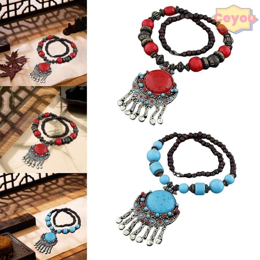 Vòng cổ Bohemian CEYOU, Vòng cổ mặt dây chuyền Bohemian cổ điển, Trang sức chất lượng cao Vòng cổ dà