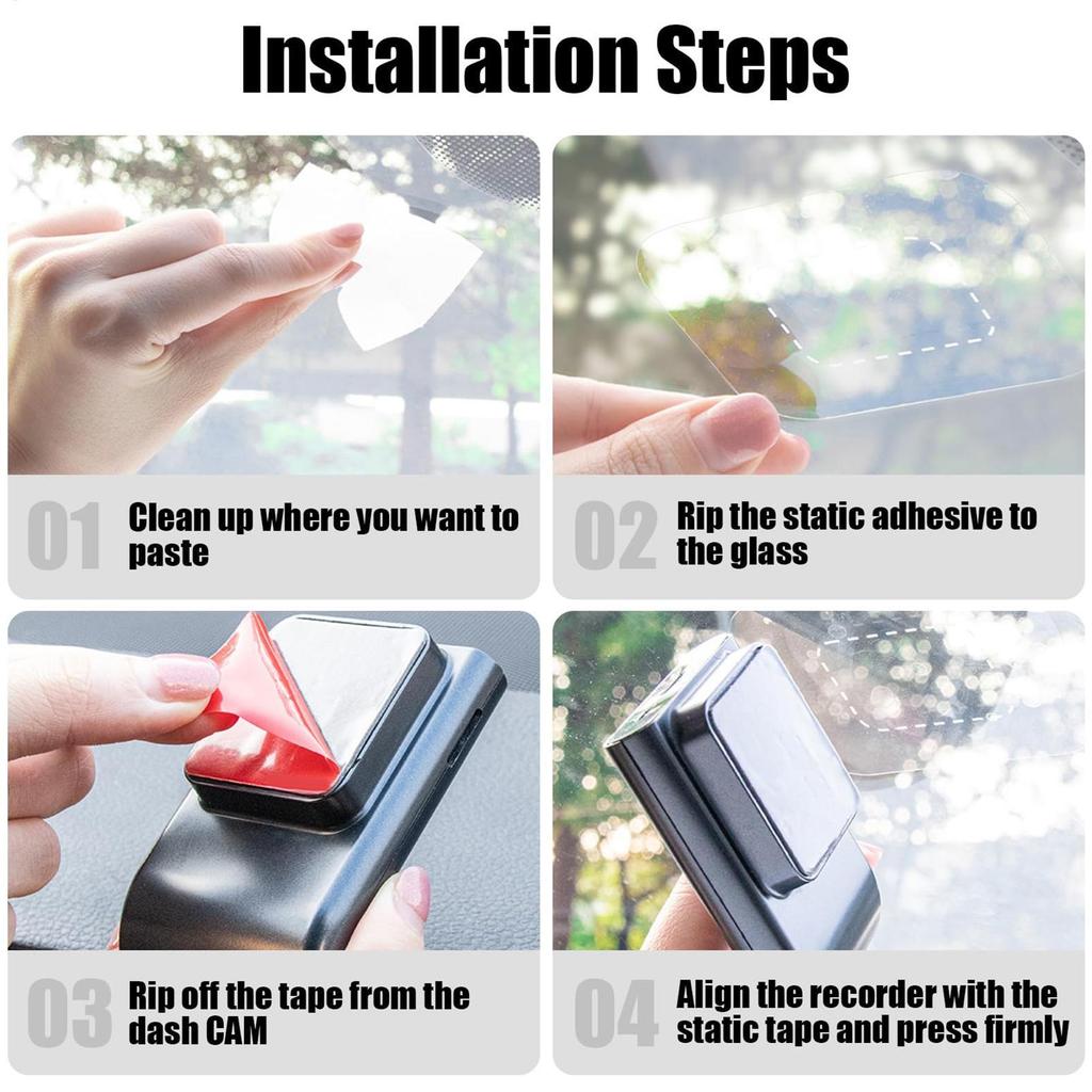 Windshield Film For Stickers Electrostatic Sticker For Dash Cam 6pcs Electrostatic Stickers For Dash