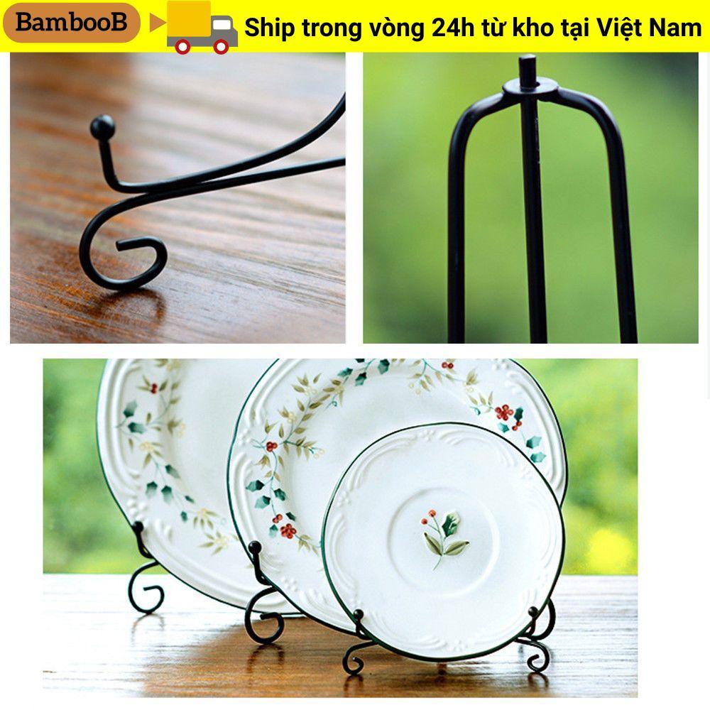 BAMBOOB Display Stand Art Photo Pedestal Book Holder Black Iron