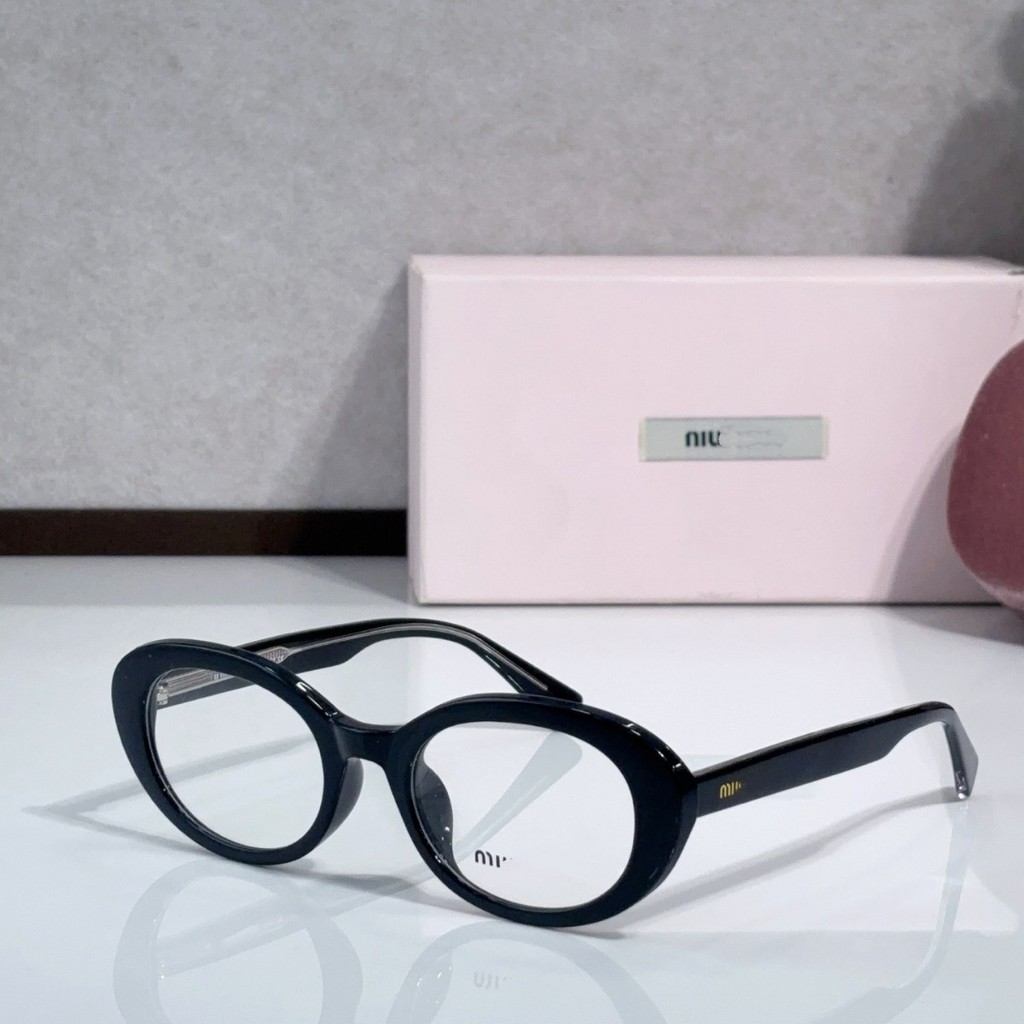 MIU MIU Fashion Round Glasses Frame Modern Personality Glasses Frame Casual No Makeup K9165