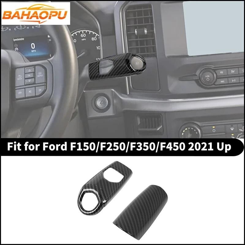 BAHAOPU Sợi Carbon Nhìn Vô Lăng Ô Tô Bánh Răng Đòn Bẩy Trang Trí Dành Cho Xe Ford F150 / F250 / F350