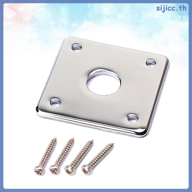 Vuông Guitar Jack Đĩa Guitar Pickup Đầu Ra Jack Ổ Cắm Đĩa Kim Loại Jack Đĩa Có Ốc Vít Cho Đàn Guitar