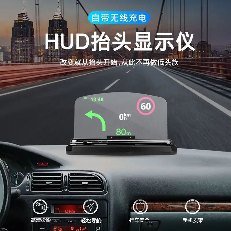 HUD HUD HUD HUD Màn Hình Điều Hướng Ô Tô Sạc Không Dây Giá Đỡ Điện Thoại Di Động Gấp Ô Tô Điều Hướng