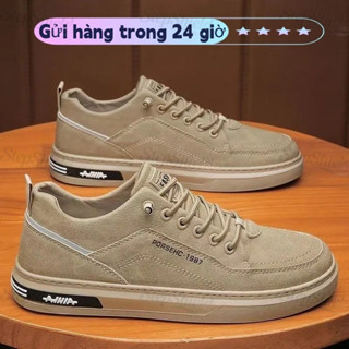 ✨-Giày Thể Thao Đế Khâu Cao 3cm,Dễ Phối Đồ-Màu Đen /Màu Kaki