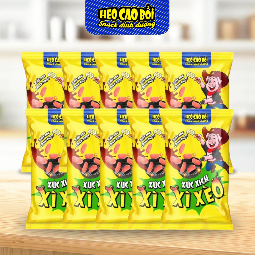 [GIAO HÀNG TOÀN QUỐC] [Combo 10] - Chọn vị - Xúc xích Xì Xèo Heo Cao Bồi