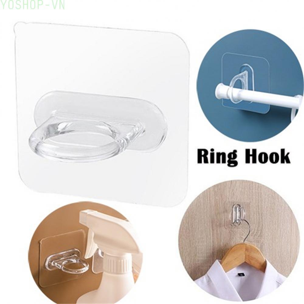 [Ysp]Easy install Adhesive Wall Hook Curtain Rod Hook Curtain Bracket Holder 7x7cm