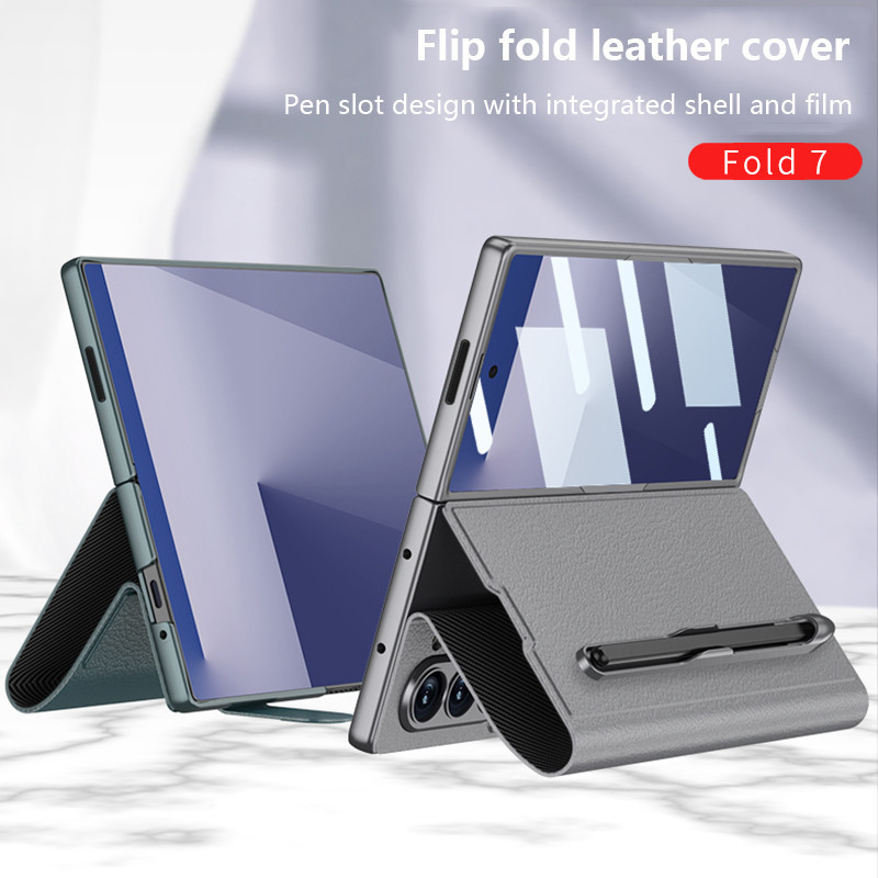 Giá Đỡ Khe Cắm Ví Bỏ Túi Sách Lật Cho Samsung Galaxy Z Fold7 Fold 7 6 5G Có Phim Cường Lực Stylus Bú