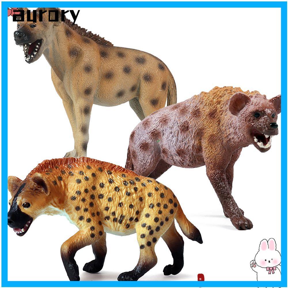 AURORY Spotted Hyena Mô hình Khoa học & Đồ chơi giáo dục học tập sớm giống như động vật hoang dã