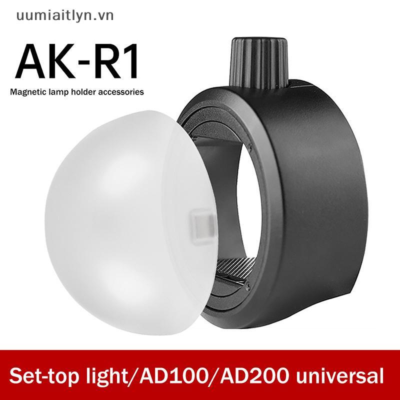 Umiaitlyn 1Pc AK-R11 Máy khuếch tán vòm từ tính Thay thế cho đèn flash đầu tròn V1 / cho AD200 / AD2