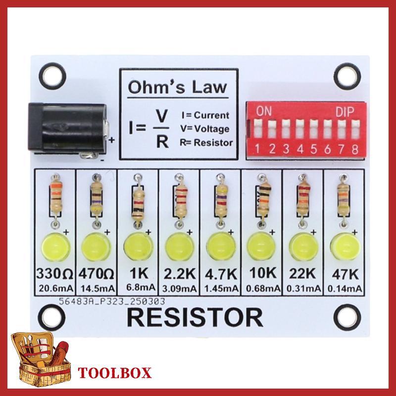 TOOLBOX Ohms Law DIY Hàn Thực Hành Bộ Điện Trở Học Bảng Giảng Dạy Điện Tử