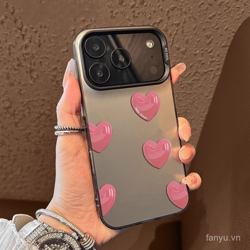 Pink Balloon Heart ins Wind blows iphone17Phone case iPhone17Pro New Anti-drop Protective Case 6XZ4