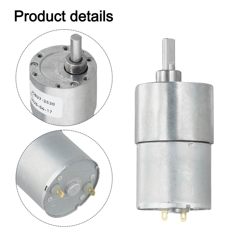 JGB37-3530 Động cơ bánh răng DC nhỏ DC24V 107RPM Động cơ điện phía trước và lùi