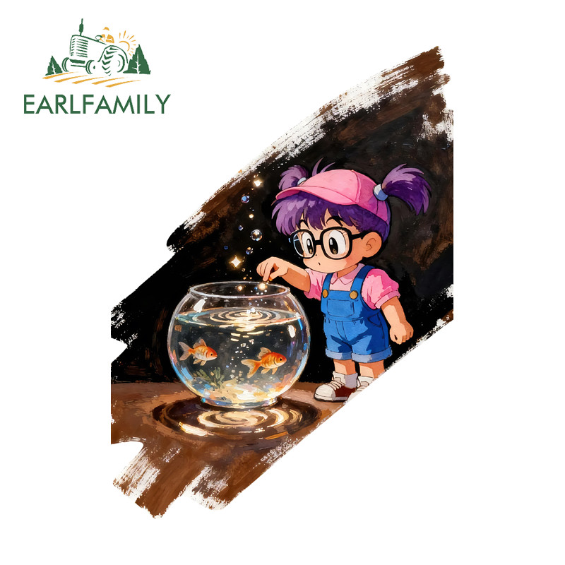 EARLFAMILY Arale Slap Anime Xe Dán Cá Tính Chống Thấm Nước Campervan Xe Tải Mũ Bảo Hiểm Windows Deca