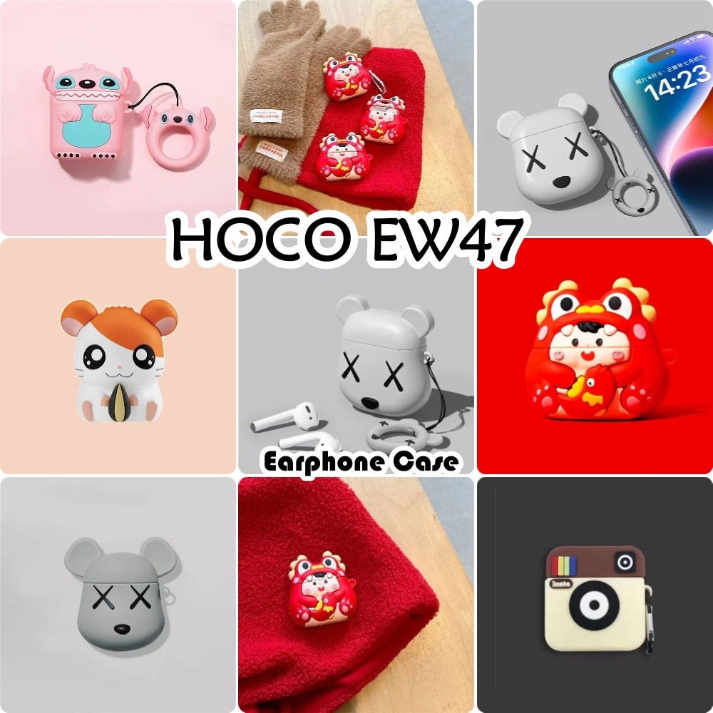 [Giảm giá] Dành cho vỏ HOCO EW47 Vỏ tai nghe silicon mềm Vỏ hoạt hình mát mẻ