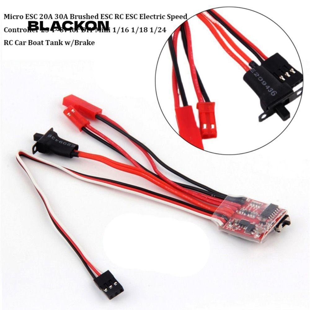 Bộ điều khiển tốc độ điện BLACKON, 2S 4 ~ 8v ESC RC ESC Micro ESC 20A 30A Bàn chải, Bình thuyền 10A 