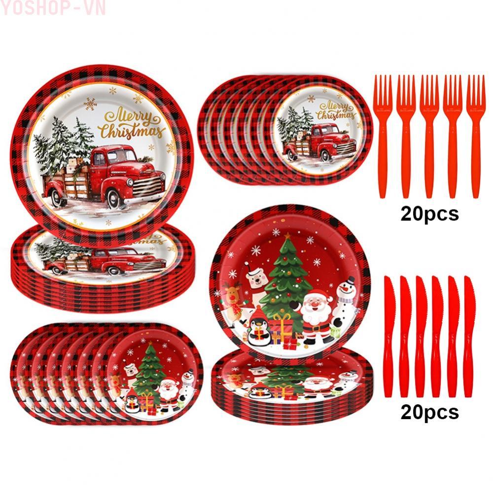 [Ysp]Christmas Dinnerware Set Easy Cleanup Solution For Christmas Celebrations