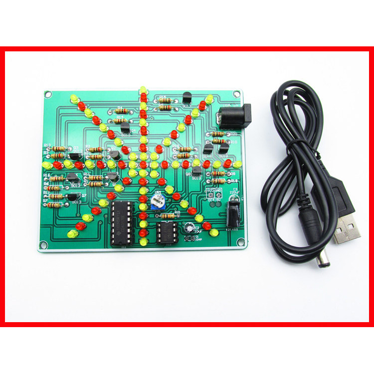 Bộ đèn nổ DIY Rice Word Running Water Light Kit Rice Word Explosion Light Making Parts Rice Word Str