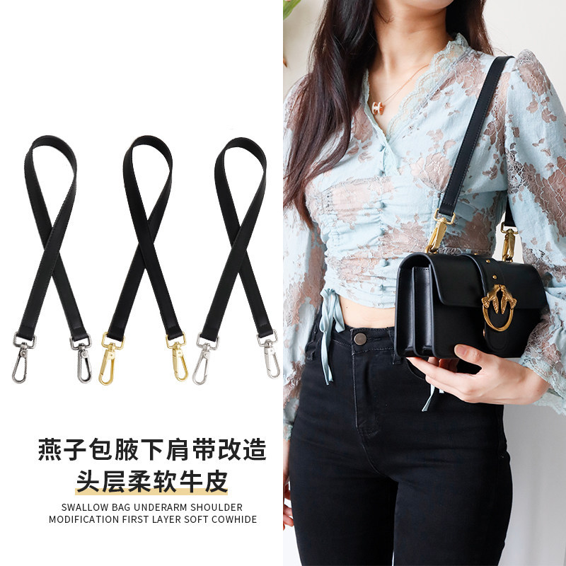 Phong Cách Mới Nuốt Túi Dây Xích Phụ Kiện Thay Thế Nách Da Thật Dây Đeo Vai PINKO Túi Đeo Vai Bò Túi