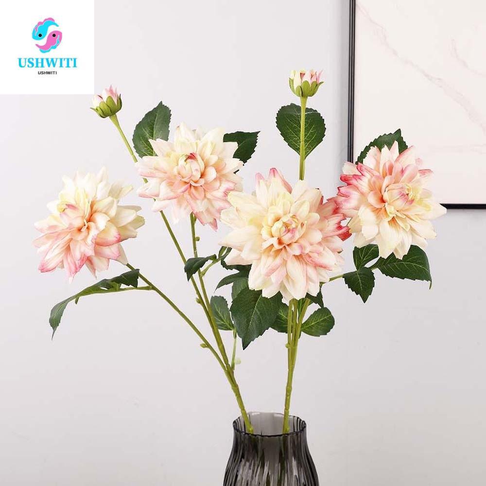 MLINX Nhân Tạo Hoa Dahlia, Cây Handmade Mô Phỏng Lớn Dahlia, Đạo Cụ Chụp Ảnh Cảm Ứng Thực Tế 76cm Gi