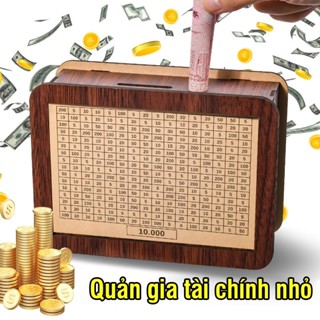 Hộp gỗ tiết kiệm tiền thông minh, ống tiết kiệm đẹp, nhiều mẫu có sẵn, phù hợp đựng tiền xu và tiền giấy