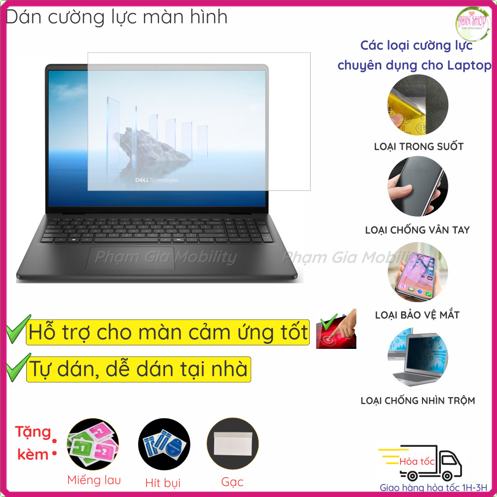 Dán màn hình cường lực cho Dell 16 15 14 Plus 2in1 DB04250 DC15250 DC15255 DC14250 16 15.6 14" nano 