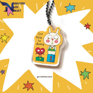 Móc Khóa THỎ VÔ TRI - OUT TRÌNH IU ĐƯƠNG - 5cm nlp