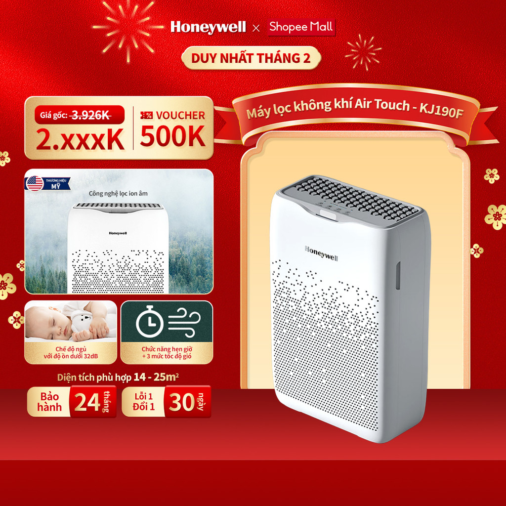 Máy lọc không khí Honeywell Air Touch KJ190F – Công nghệ ion âm lọc sạch toàn diện và nhanh chóng