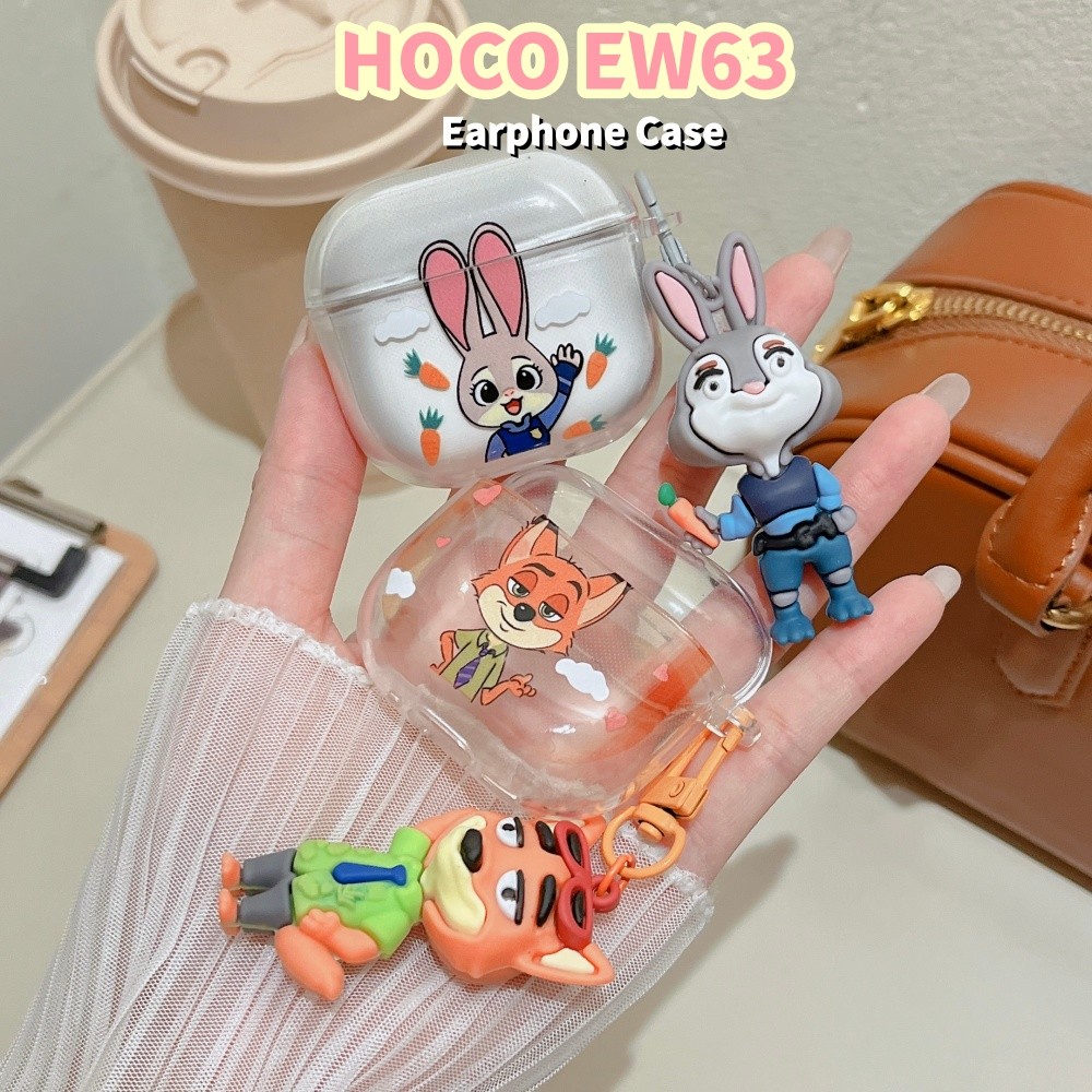 Dành Cho Vỏ HOCO EW63 Vỏ Silicon Mềm Tai Nghe Cặp Đôi Hoạt Hình Dễ Thương