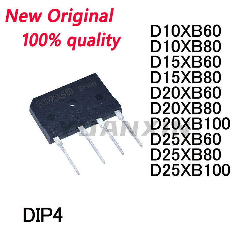 5 CÁI D10XB60 D10XB80 D15XB60 D15XB80 D20XB60 D20XB80 D20XB100 D25XB60 D25XB80 D25XB100 DIP4 Chỉnh L