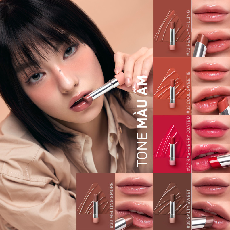 Son Bóng 3CE Glazy Lip Glow Dưỡng Môi Căng Mọng, Mềm Mịn, Lên Màu Chuẩn Sắc, Không Bết Dính, Tự Nhiên | BigBuy360 - bigbuy360.vn