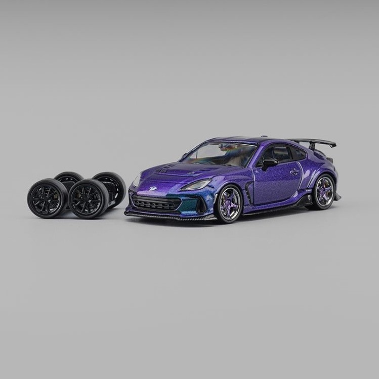 CM MODEL 1: 64 Subaru BRZ Varis Bộ sưu tập mô hình ô tô hợp kim màu tím đổi màu Đồ trang trí Sản phẩ
